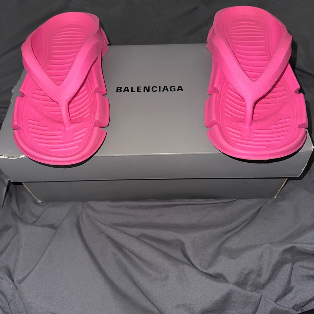 Balenciaga rubber sandals size 37 worn twice paid $340